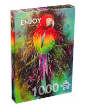 Puzzle Enjoy din 1000 de piese - Papagal colorat -1